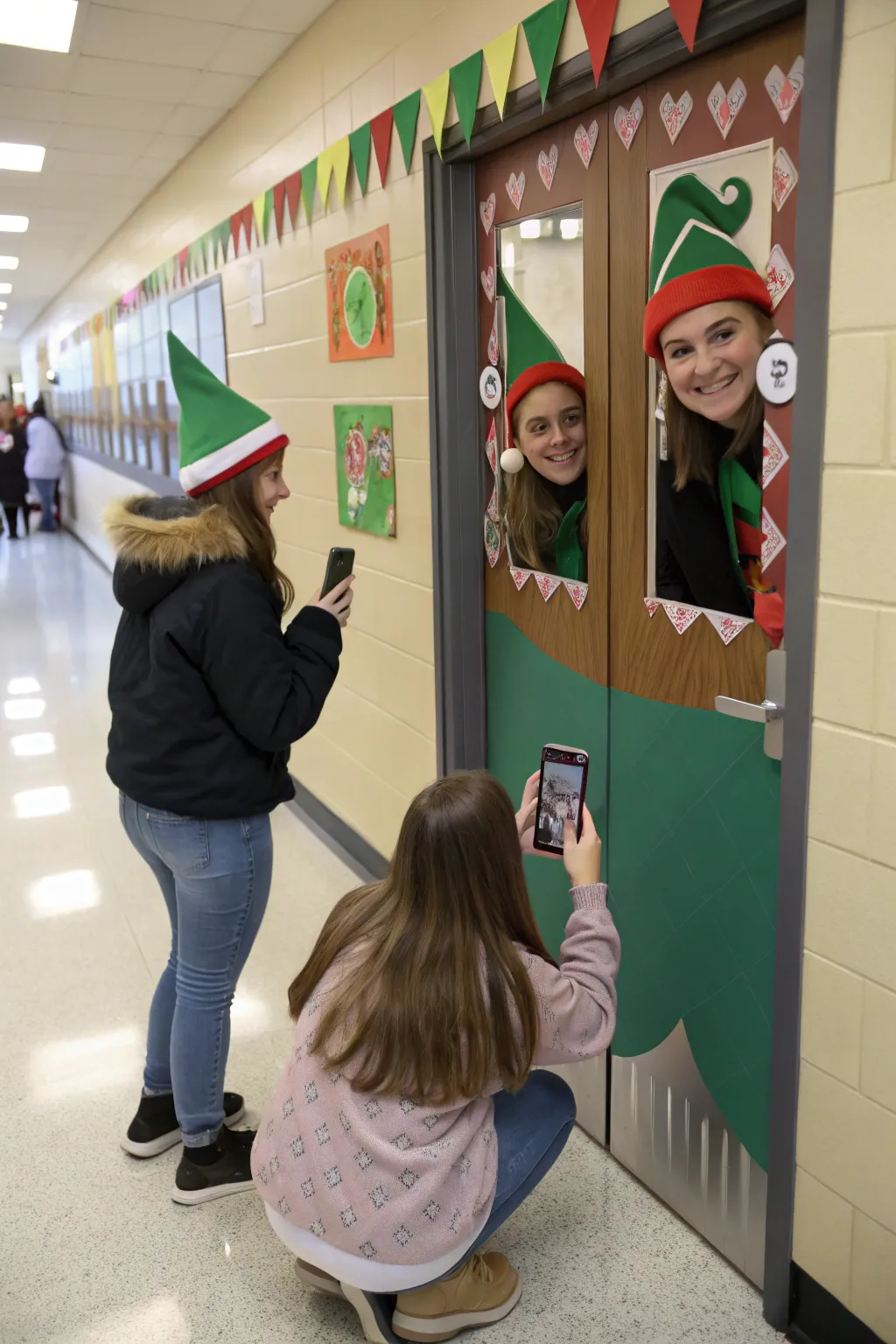 Cheerful Door Decor Ideas for the School Christmas Season