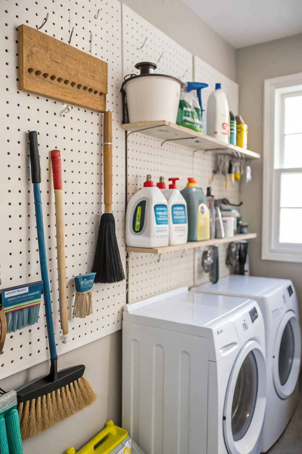 Chic Pegboard Styles for Your Laundry Room