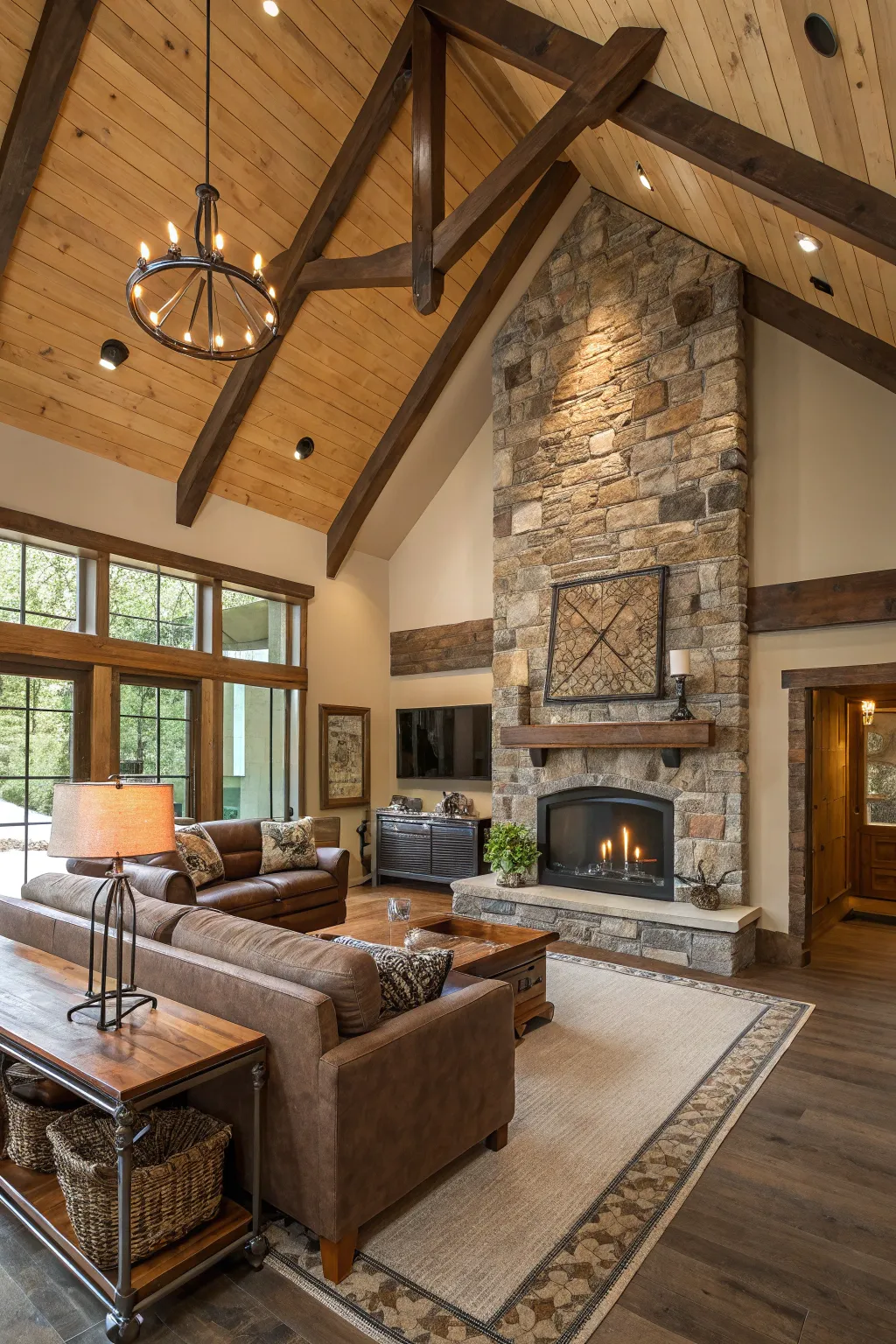 Chic Wall Decor to Complement High Ceilings